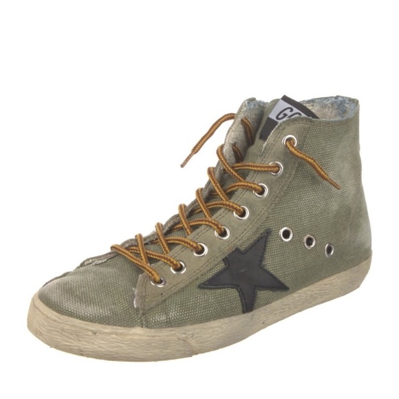 Military Green Authentic Golden Goose High Top sneakers - Picture 1 of 5